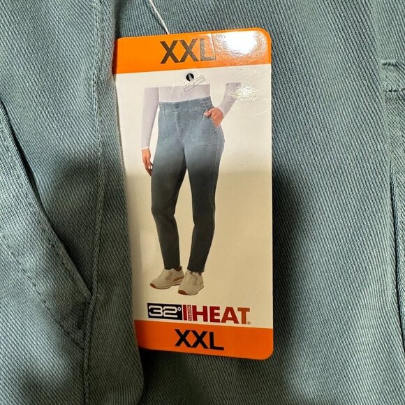 32 Degrees Heat Pants XXL Blue Elastic Waist Stretch Cotton Twill Slacks NWT - Picture 4 of 7